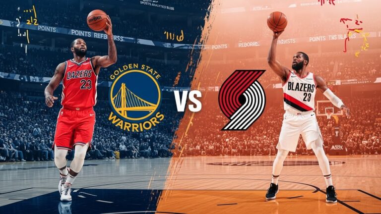 golden state warriors vs portland trail blazers match player stats